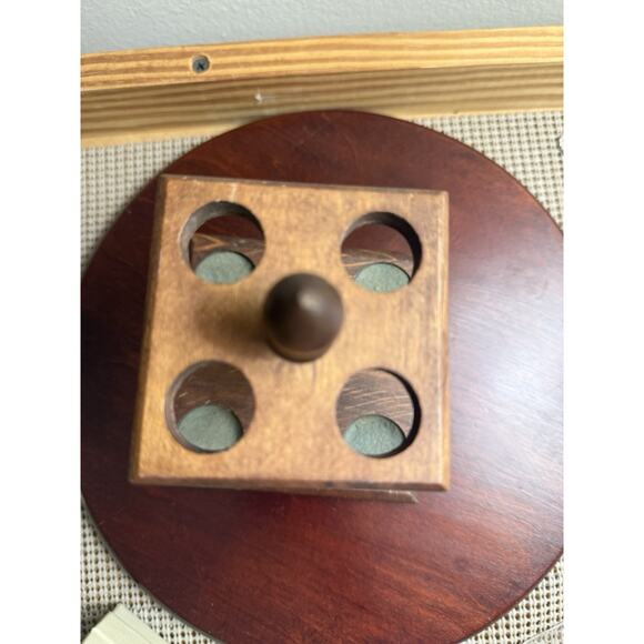 VINTAGE Made In Japan Wooden 4 Pipe Holder (Madison International LTD; NY, NY) - Picture 3 of 9
